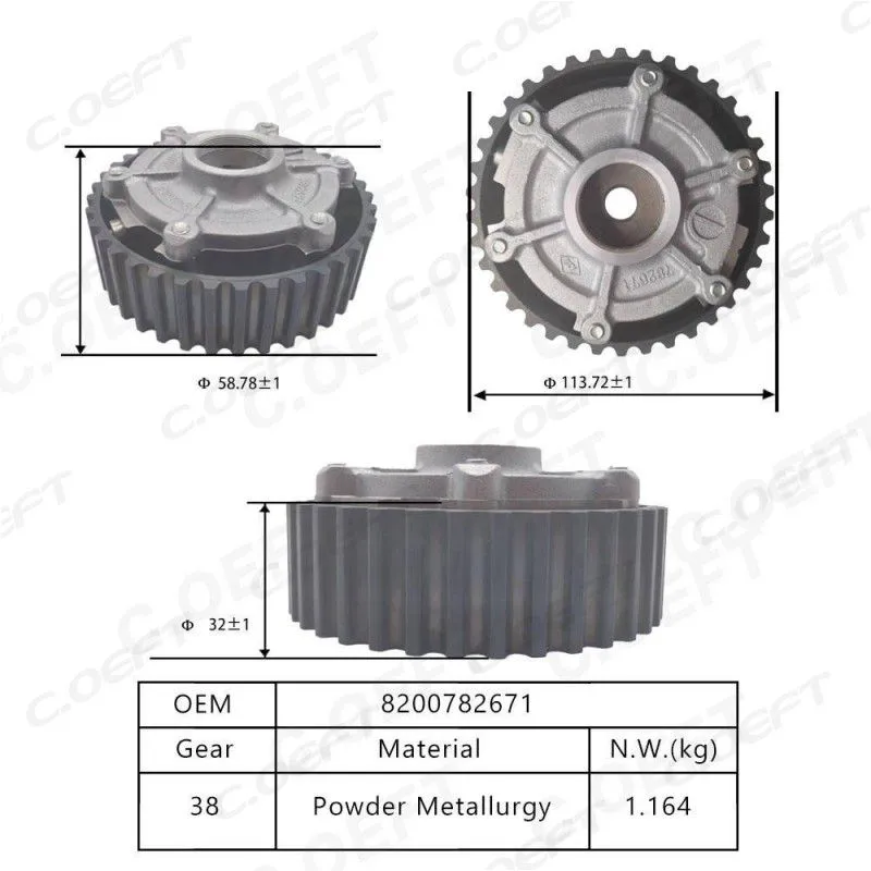 New Factory Wholesale Camshaft Adjuster Timing Gear VVT Timing Gear 8200782671 for Renault