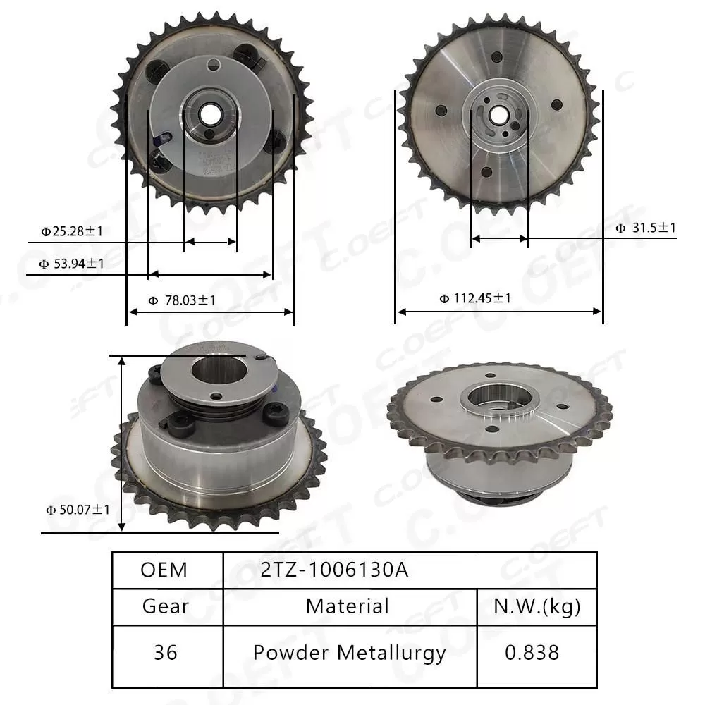 New Auto Parts Variable Valve Timing Gear Camshaft Phaser 2TZ-1006130A for Cheetah CT7 Xinchen 2TZ