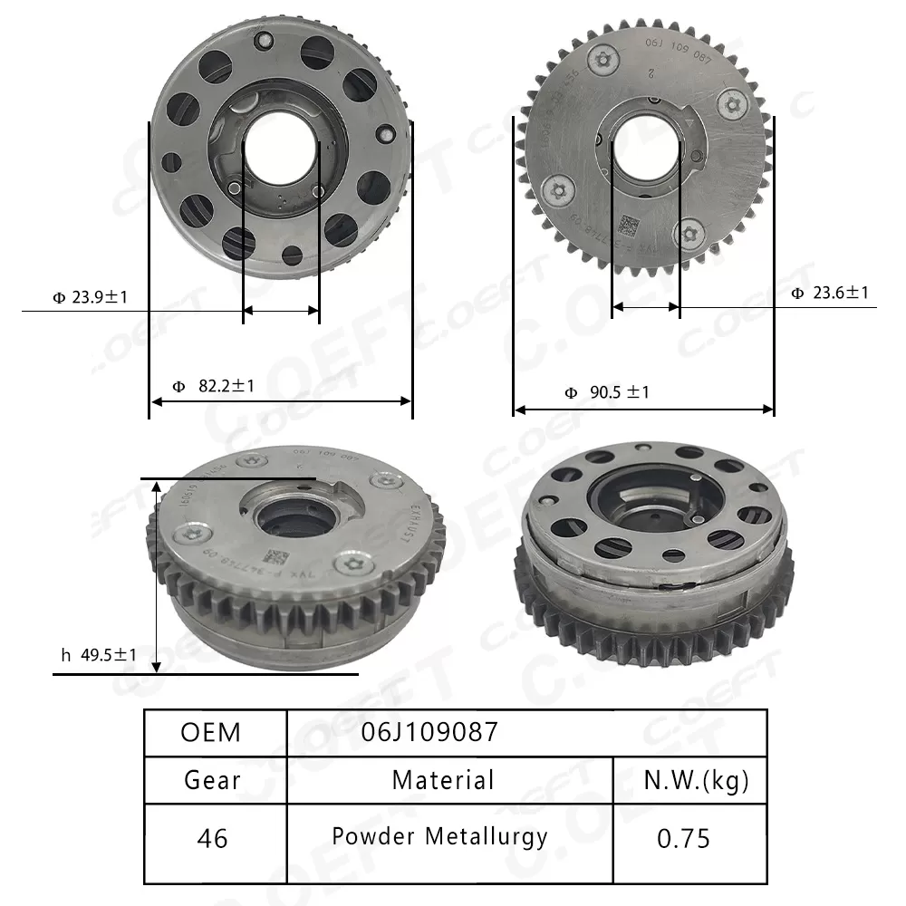 For Volkswagen EA888 VVT Timing Gear Camshaft Actuator 06J109087