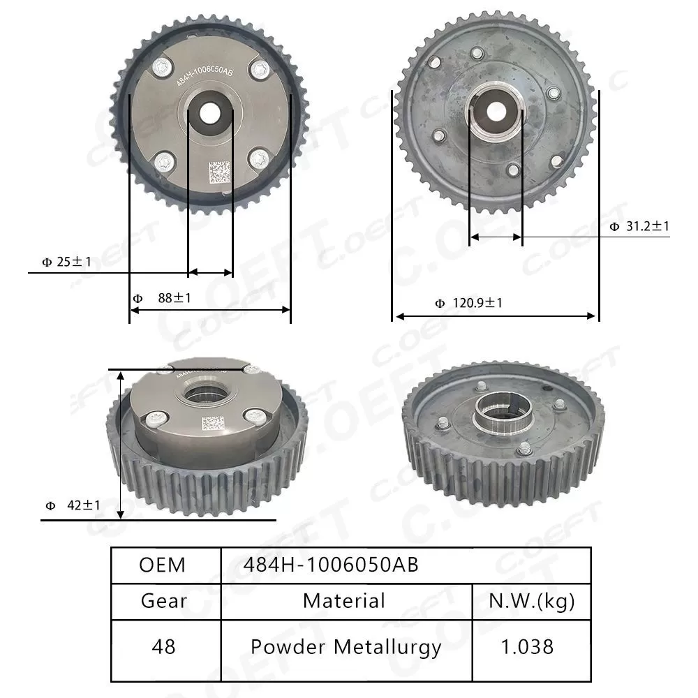 For Chery MVM New Auto Parts Camshaft Pulley Timing Gear Camshaft Actuator 484H-1006050AB