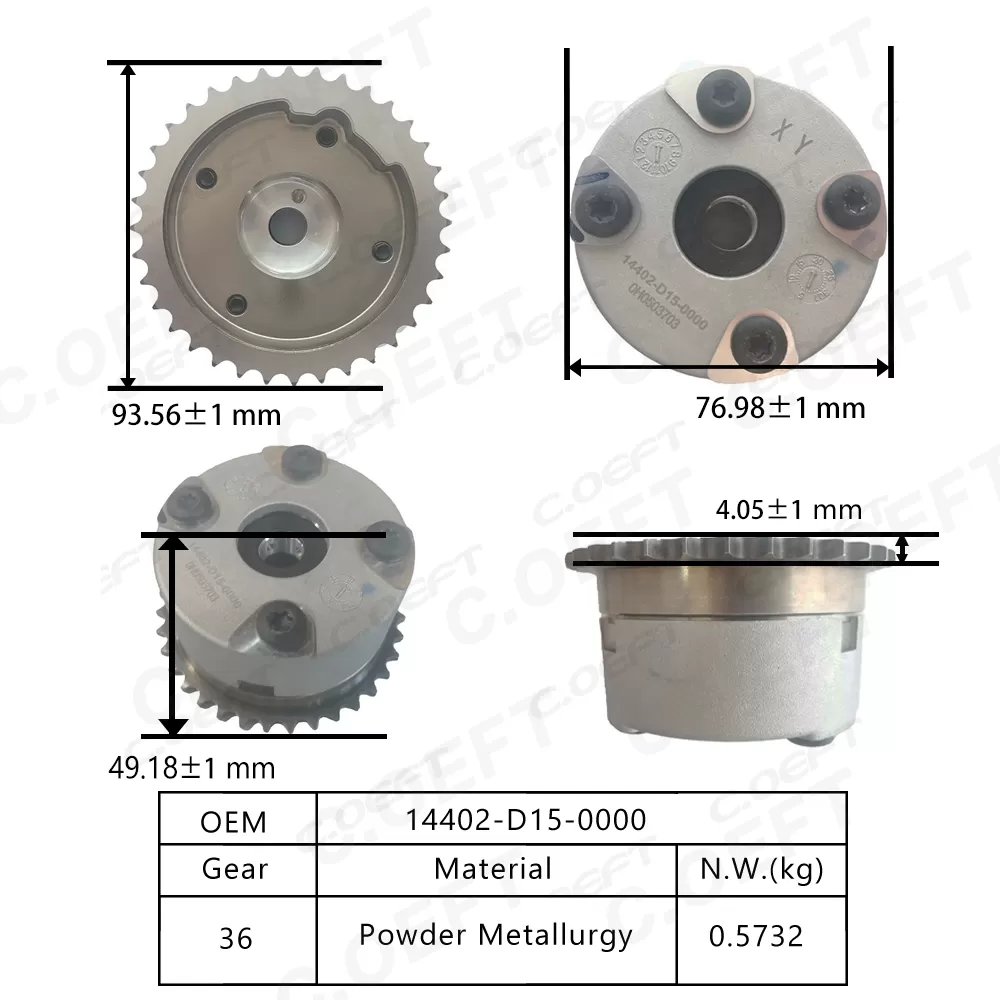New Automatic Camshaft Actuator Cam Gear Pulley Camshaft Pulley 14402-D15-0000 for Jinbei