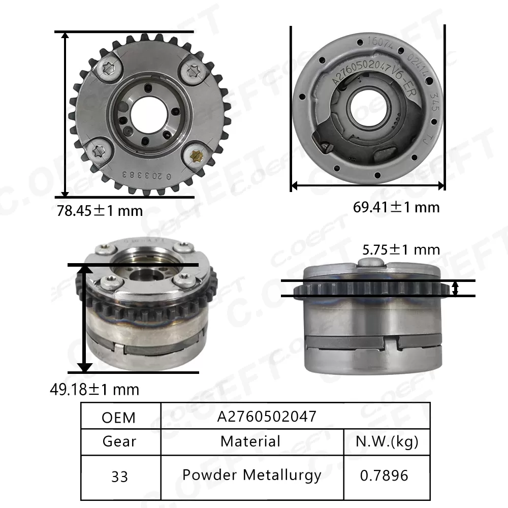 For Mercedes Benz 276 V6 3.0 Camshaft Timing Gear 2760502047