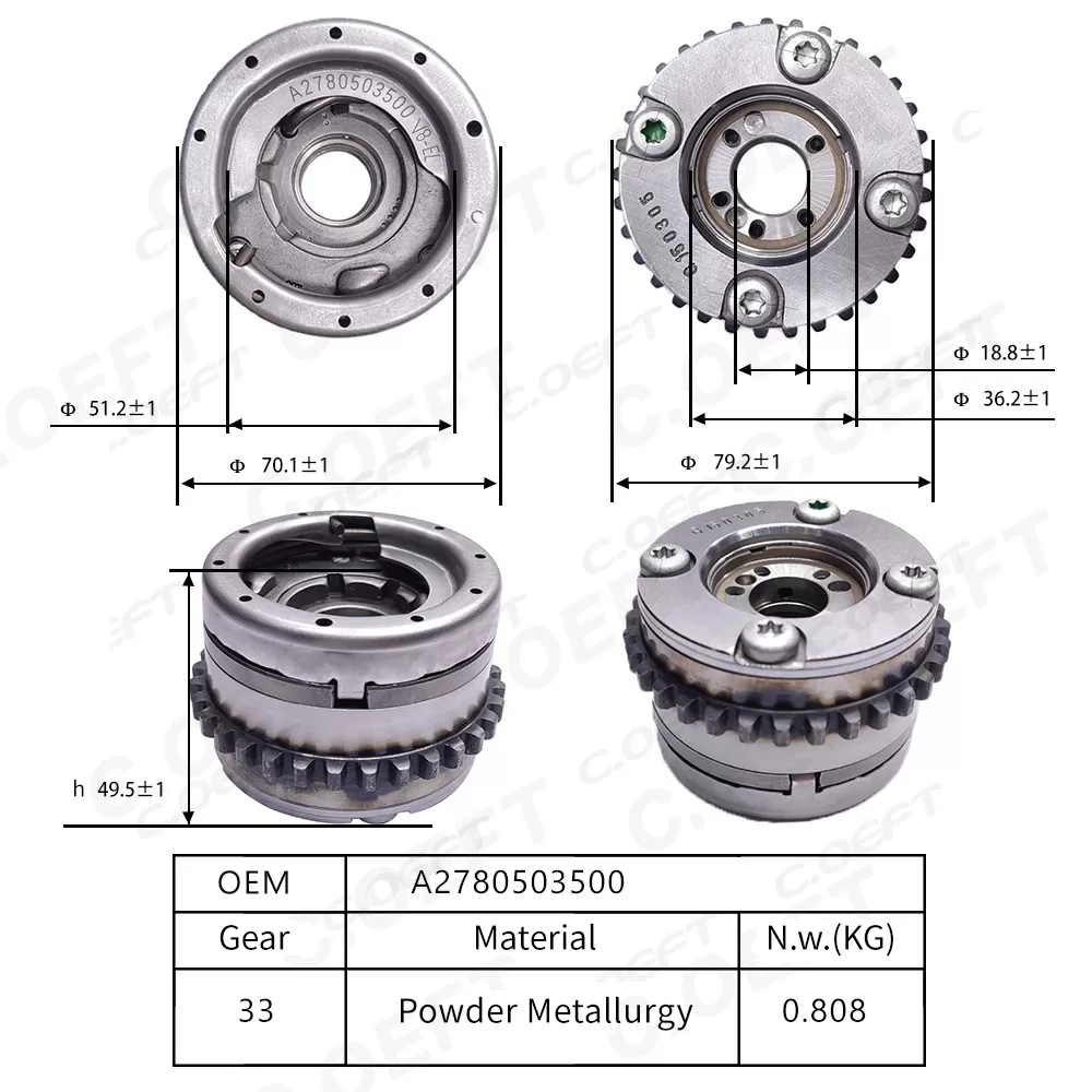 For Mercedes Benz 278  V8  4.0 Variable Valve Timing Gear 2780503500