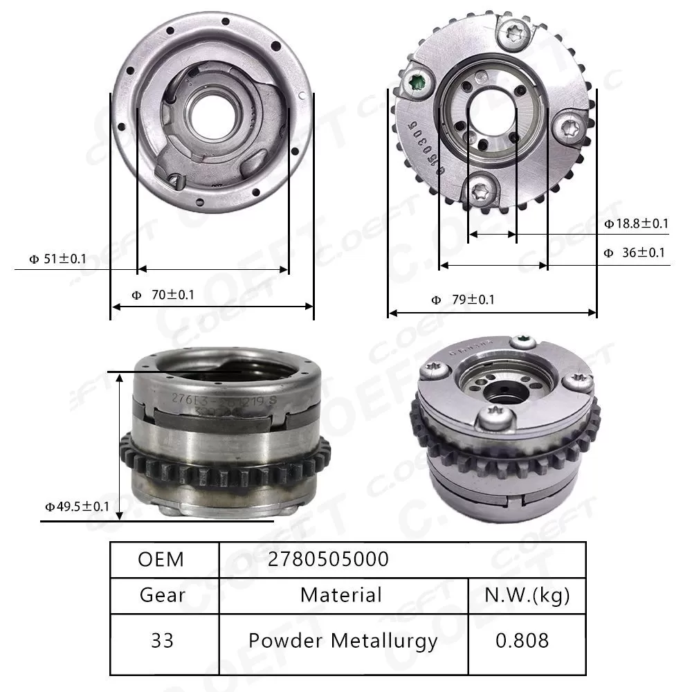 For Mercedes M278 V8 4.0 Camshaft Timing Gear 2780505000