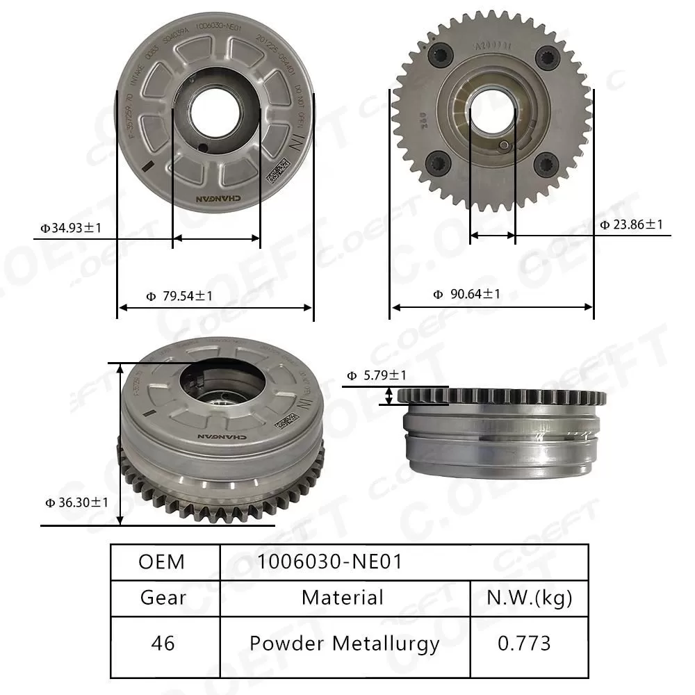 Camshaft Adjuster Manufacturer VVT Timing Gear 1006030-NE01 Suitable for Changan 1.5T