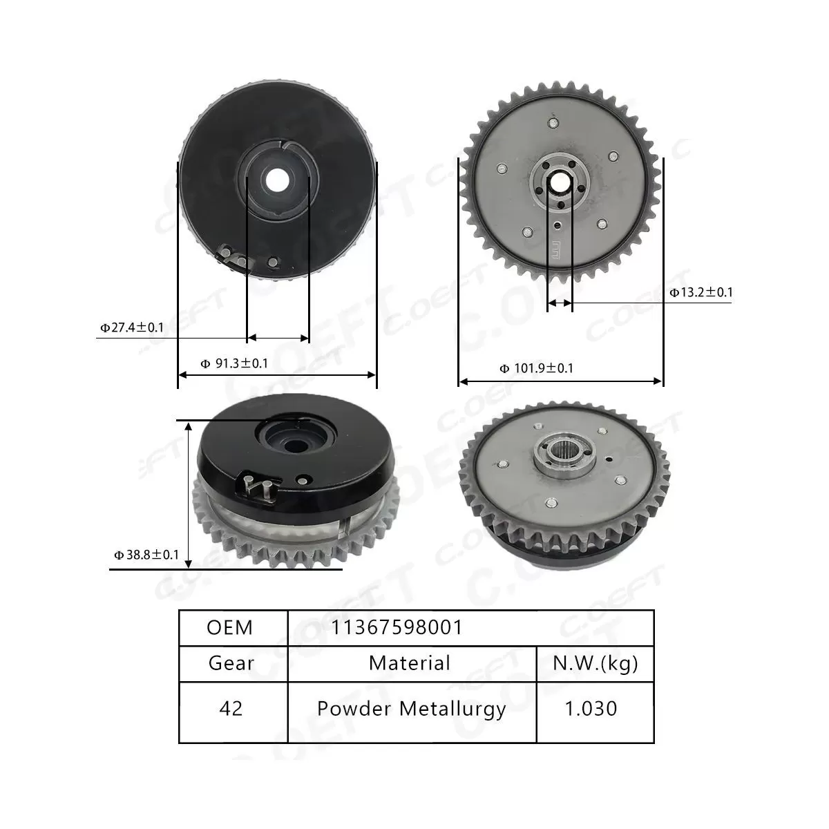 For BMW VVT Timing Gear 11367598001