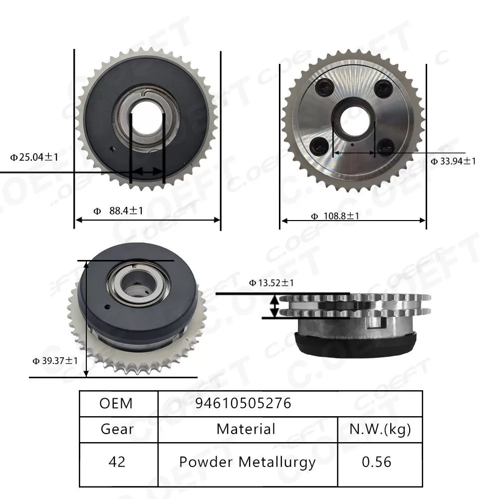 For Porsche 3.6 Adjustable Timing Gear 94610505276