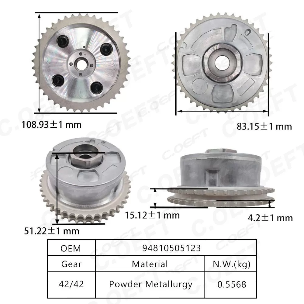 For Porsche 3.6 VVT Timing Gear 94810505123 94810505121
