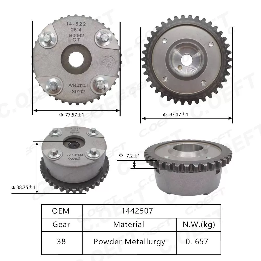New Auto Parts Cam Gear Pulley Engine Timing Camshaft Sprocket 1442507 for Dongfeng Fengshen A60