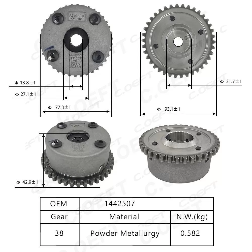 New Factory Wholesale Engine Camshaft Pulley Adjustable Timing Gear Cam Gear Pulley 1442507-A140110J for Dongfeng Fengshen