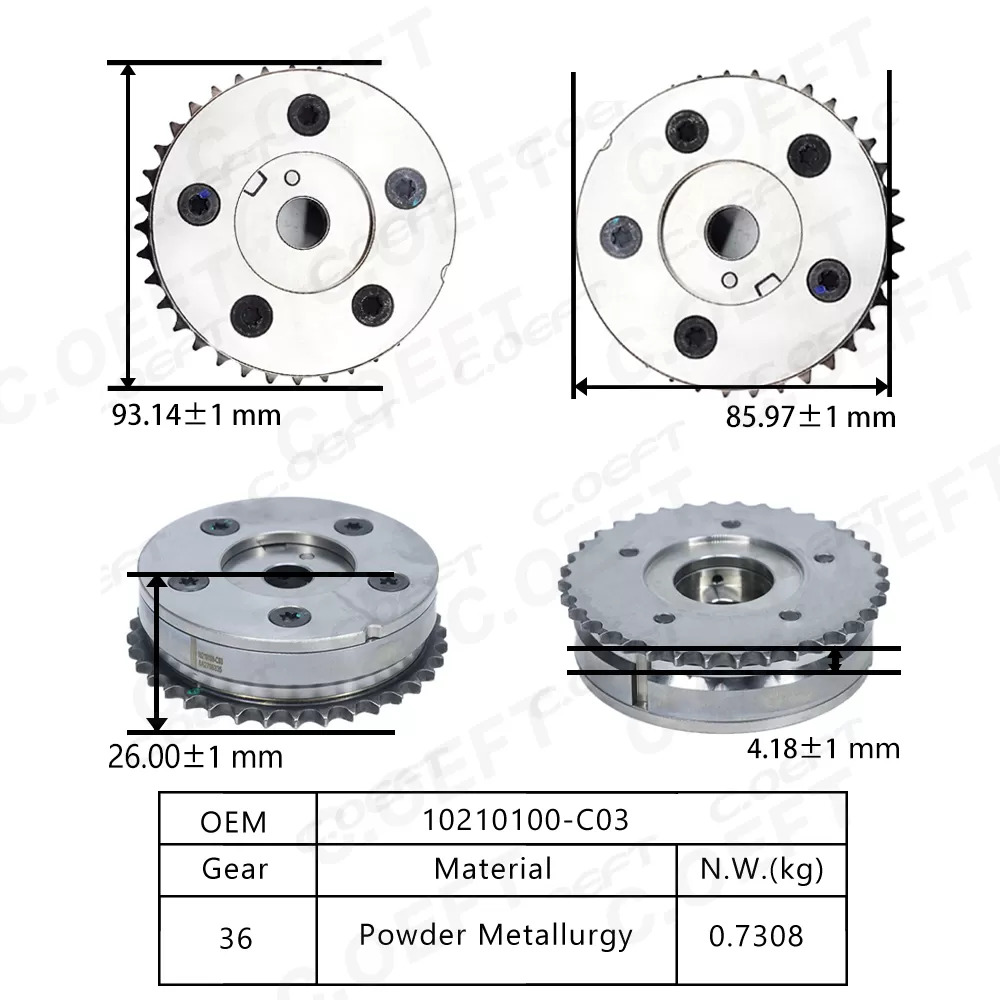 NEW Variable Valve Timing Gear VVT Cam Phaser Actuator 10210100-C03 for BAIC HUANSU