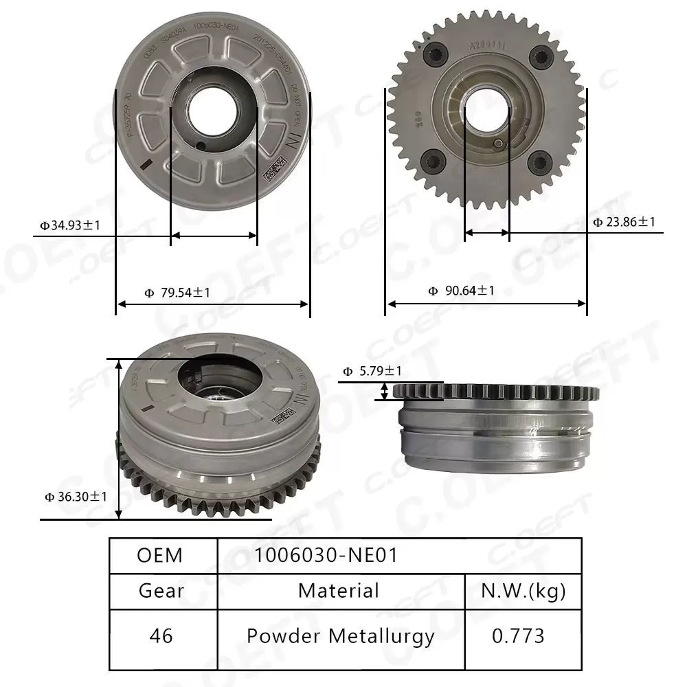 Camshaft Adjuster Manufacturer VVT Timing Gear 1006030-NE01 Suitable for Changan 1.5T