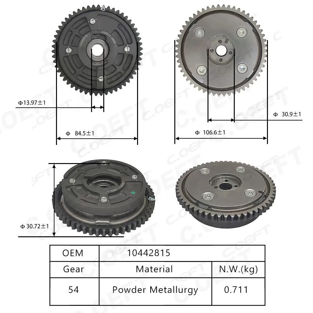 New Auto Parts Camshaft Adjuster Engine Timing Camshaft Sprocket Adjustable Timing Gear 10442815 for Baic
