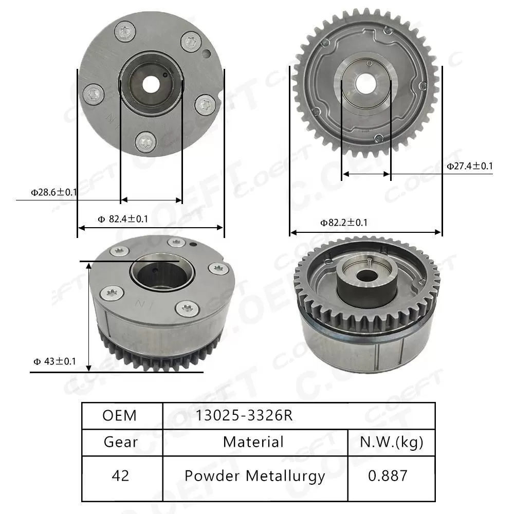For Nissan HRA2 1.2T Engine VVT Timing Gear 13025-3326R