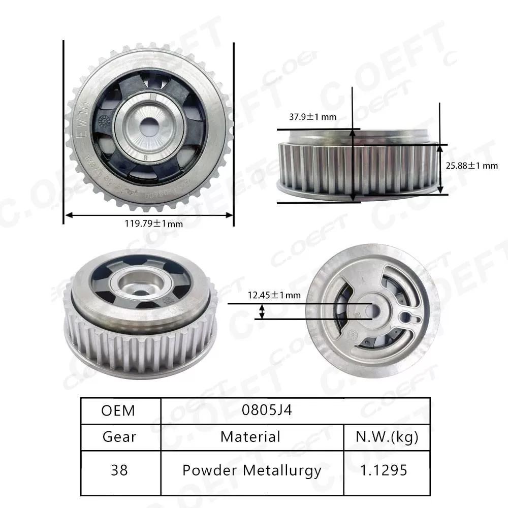 For Peugeot Citroen New 0805J4 9654208480 Engine Camshaft Pulley Timing Timing Chain Kit Accessories