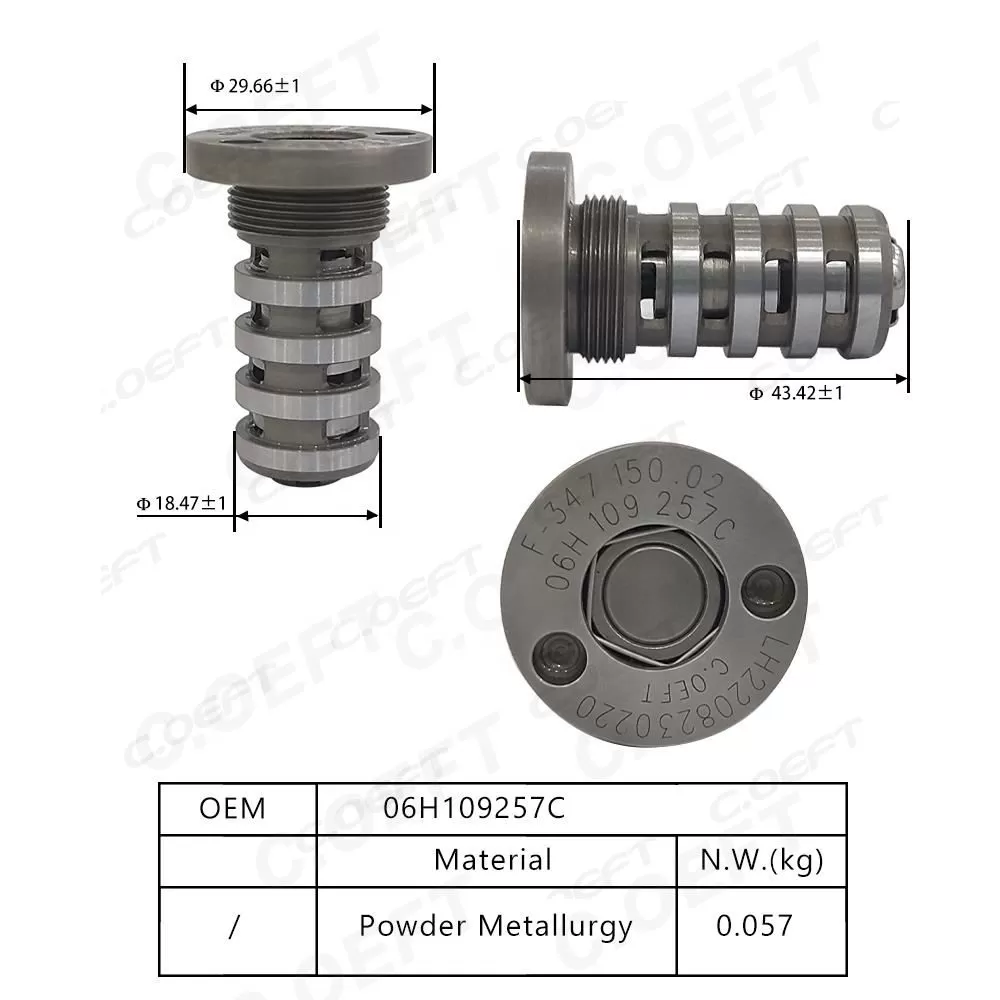 New Factory Wholesale Oil Control Valve Central Valve 06H109257C for Volkswagen