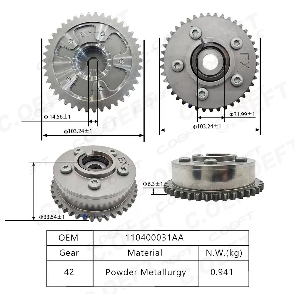 New Factory Wholesale Timing Gear Camshaft Phaser Camshaft Actuator 110400031AA for Chery 4J16