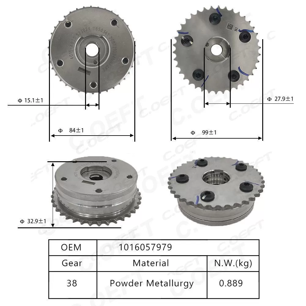 New Factory Wholesale Camshaft Adjuster Timing Gear Variable Valve Timing Gear 1016057979 for Geely Vision X3