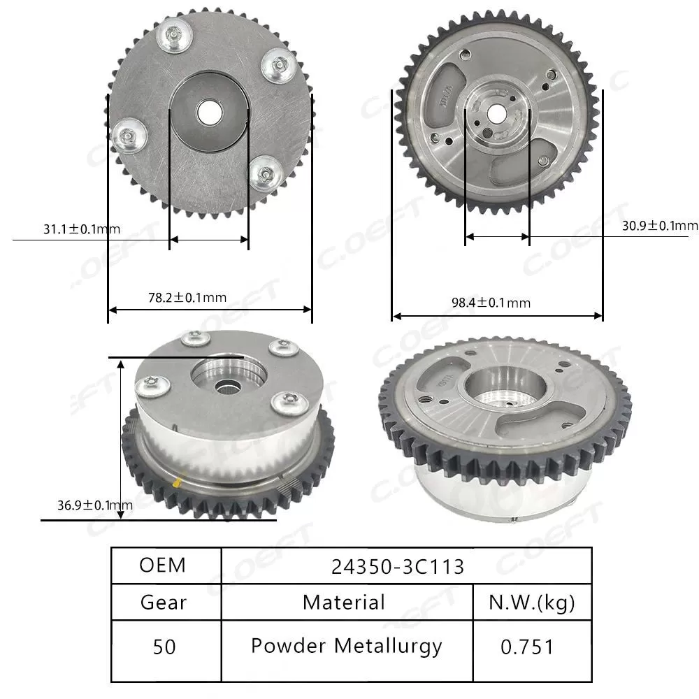 For Hyundai Azera G6DC G6DA G6DE 3.0 3.5 3.8 VVT Timing Gear  24350-3C113