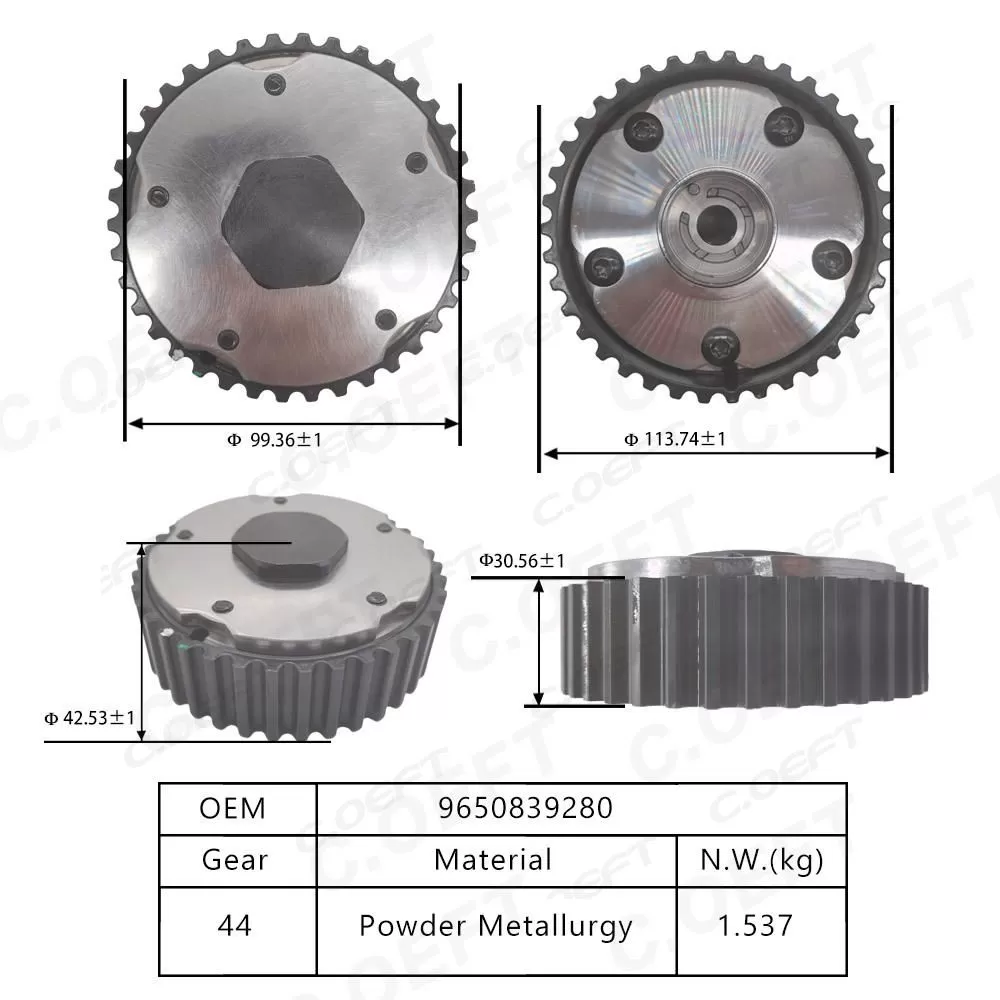 For Peugeot New Factory Wholesale Camshaft Adjuster Timing Gear VVT Timing Gear 9650839280