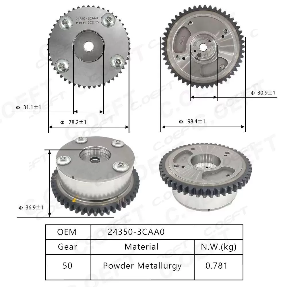 For Hyundai Kia G6DA 3.8 VVT Timing Gear 24350-3CAA0