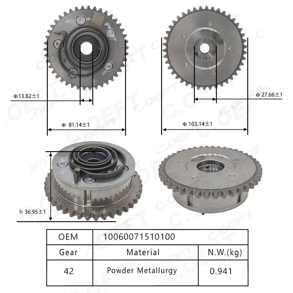 New Factory Wholesale Variable Valve Timing Sprocket Variable Valve Timing Gear Camshaft Actuator 10060071510100 for Trumpchi