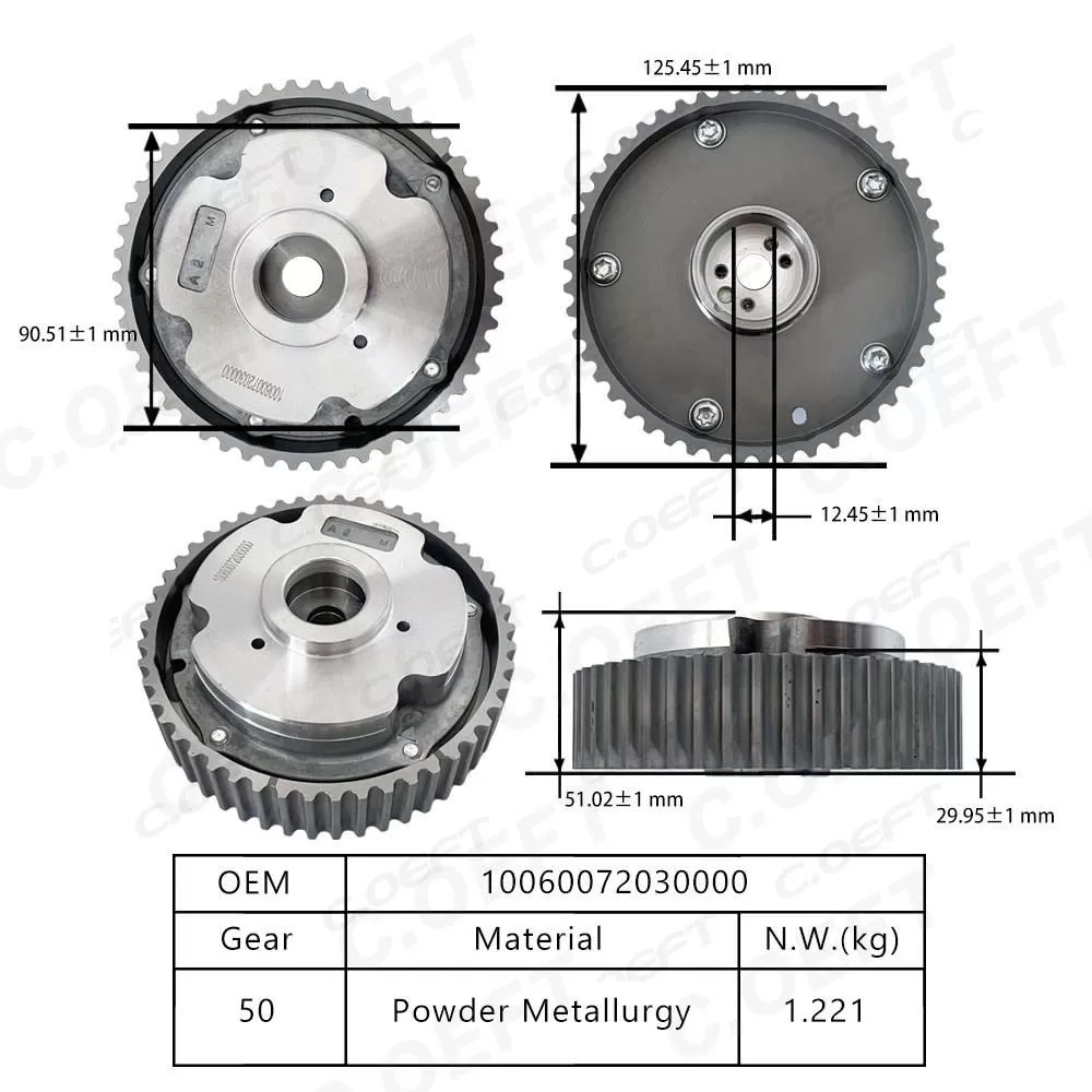 High Quality VVT Timing Gear Camshaft Adjuster (Intake) 10060072030000 for Trumpchi GA5/2.0 New Timing Chain Kit & Accessories