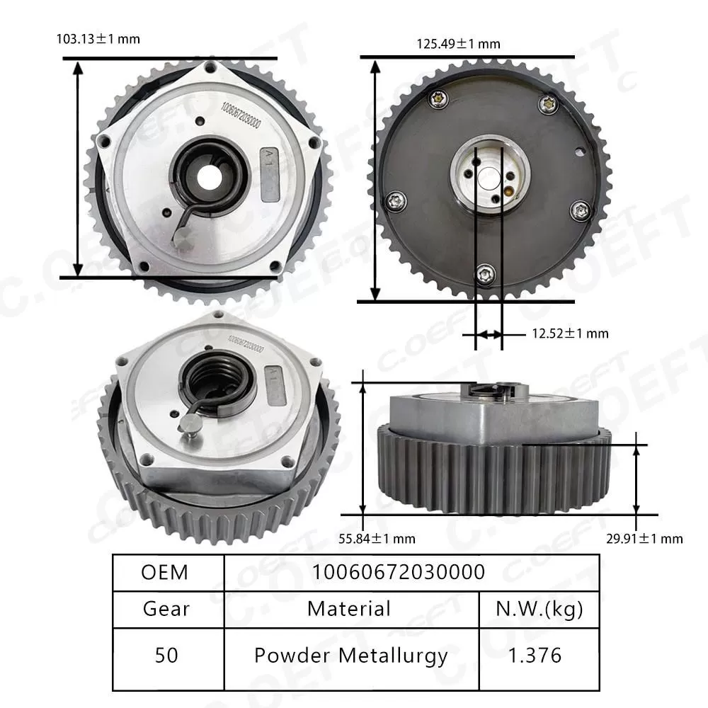 New High Quality VVT Timing Gear Camshaft Adjuster (Exhaust) 10060672030000 for Trumpchi GA5/2.0