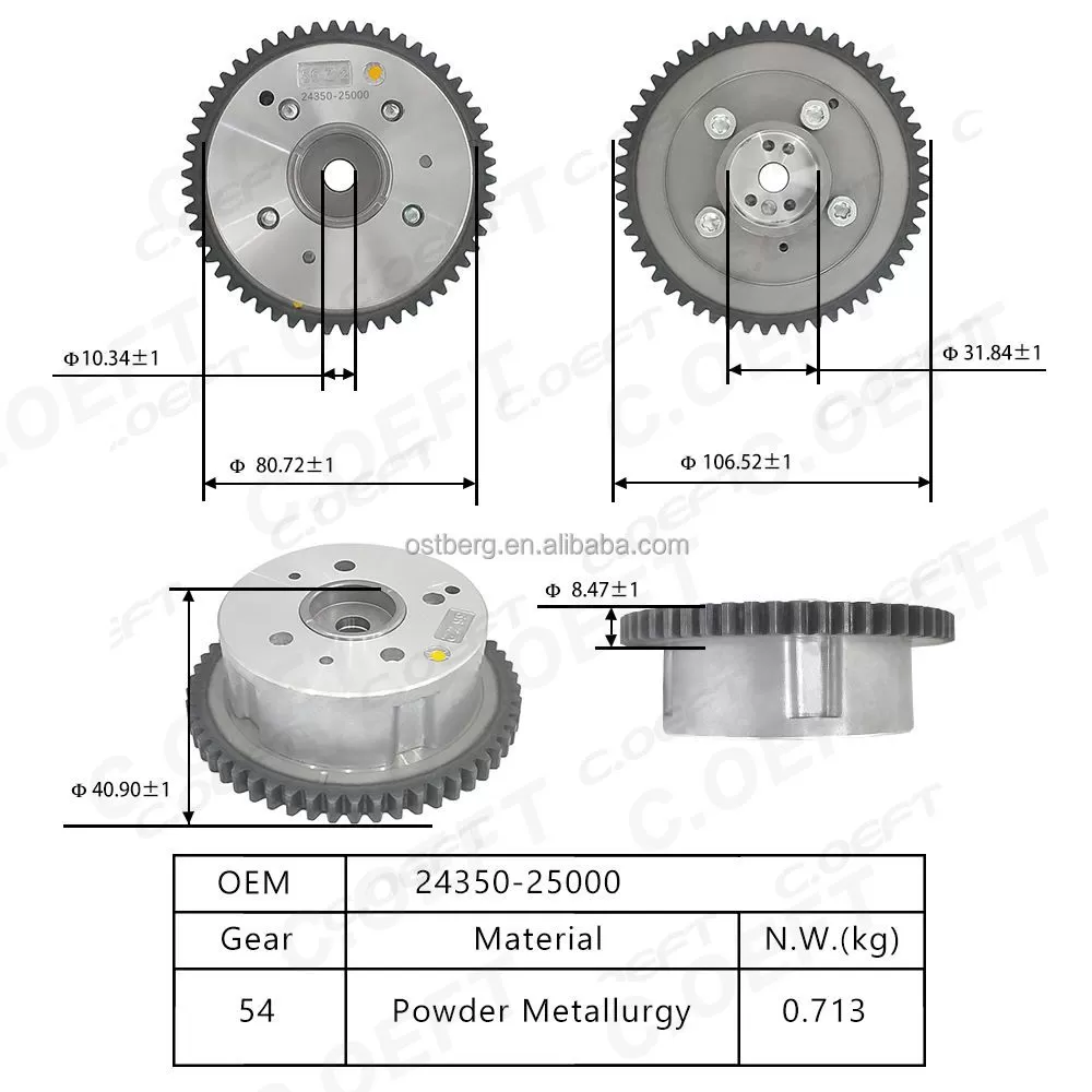 For Hyundai Kia G4KE  G4KE 2.0 2.4 Variable Vavla Timing Gear 24350-25000