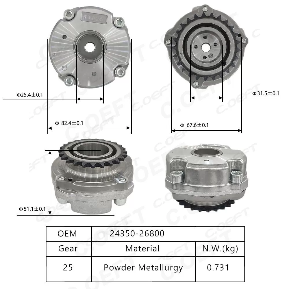 For Hyundai Kia Elantra Sailatu G4ED  1.6 Variable Valve Timing Gear 24350-26800