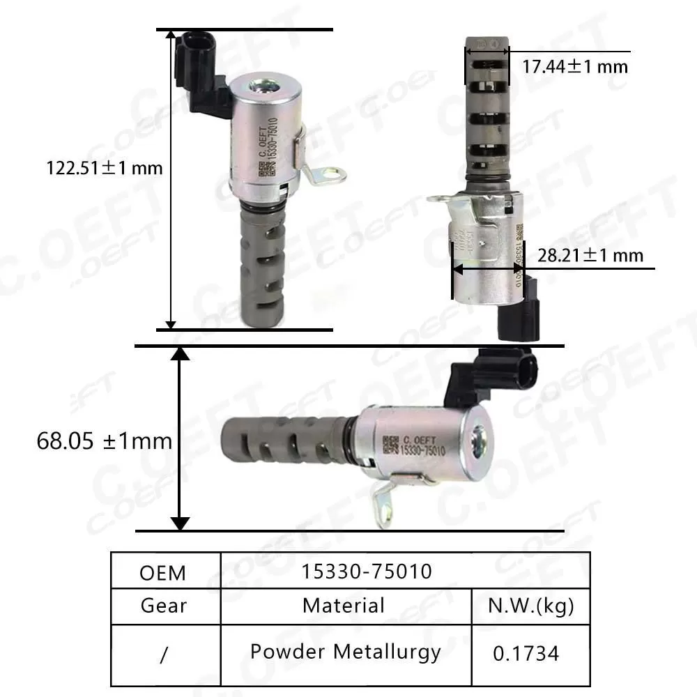 For Toyota Prado  Camshaft Adjuster Control Valve Camshaft Position Actuator Solenoid Valve 15330-75010