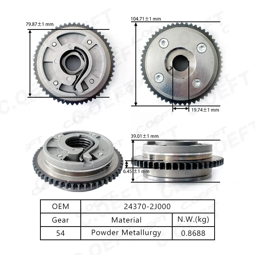 For Hyundai IX35 (after 2020) G4NJ 2.0 VVT Timing Gear  (exhaust) 24370-2J000