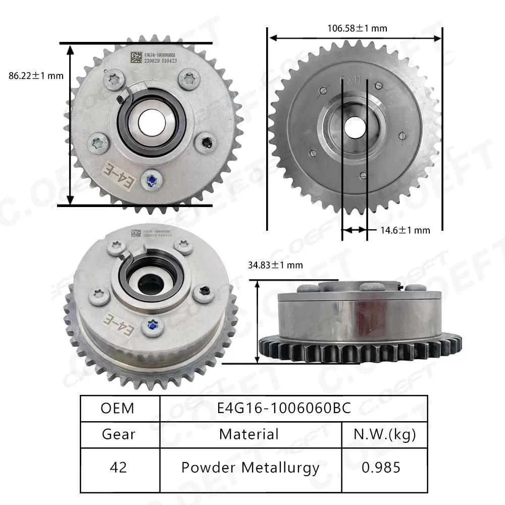 New Factory Wholesale VVT Timing Gear Camshaft Adjuster E4G16-1006060BC BA (EXH) for Chery 4G16