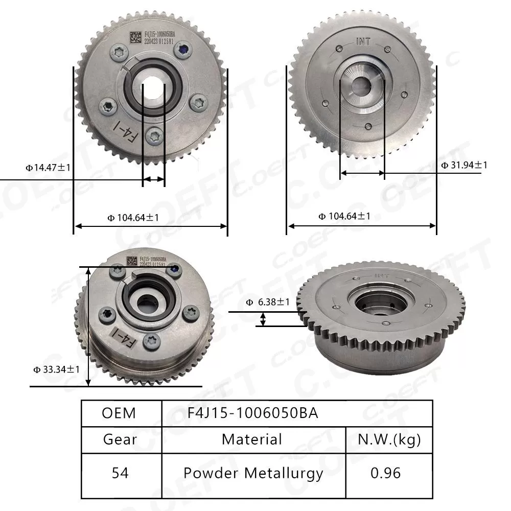 New Factory Wholesale Timing Gear VVT Timing Gear Camshaft Phaser F4J15-1006050BA for Chery