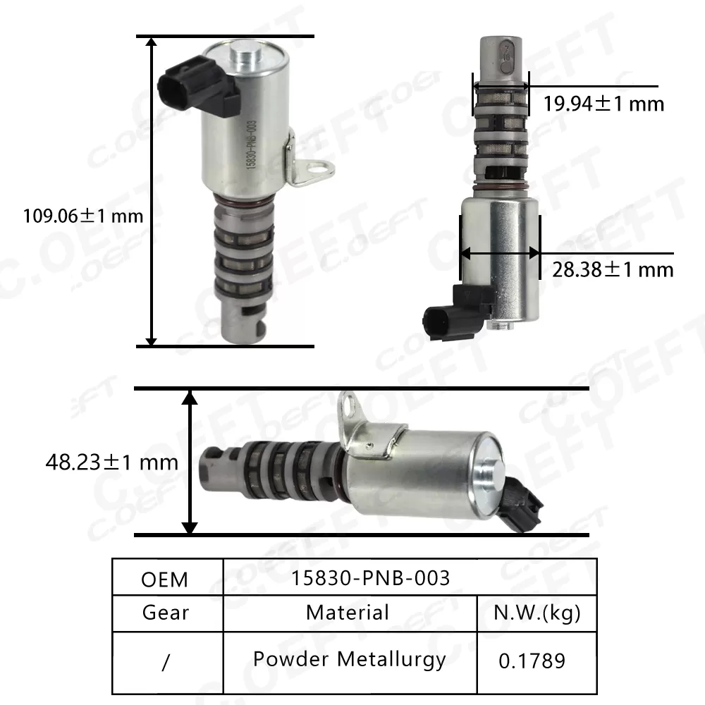 For Honda Acura New Automatic Solenoid Valve Engine Oil Control Variable Valve Timing VVT Solenoid 15830-PNB-003
