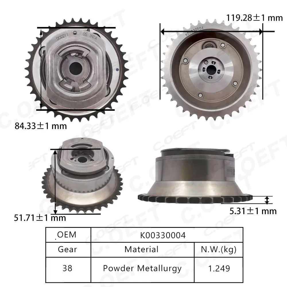 New Auto Parts Engine Camshaft Pulley Camshaft Position Actuator K00330004 for BAIC BJ40