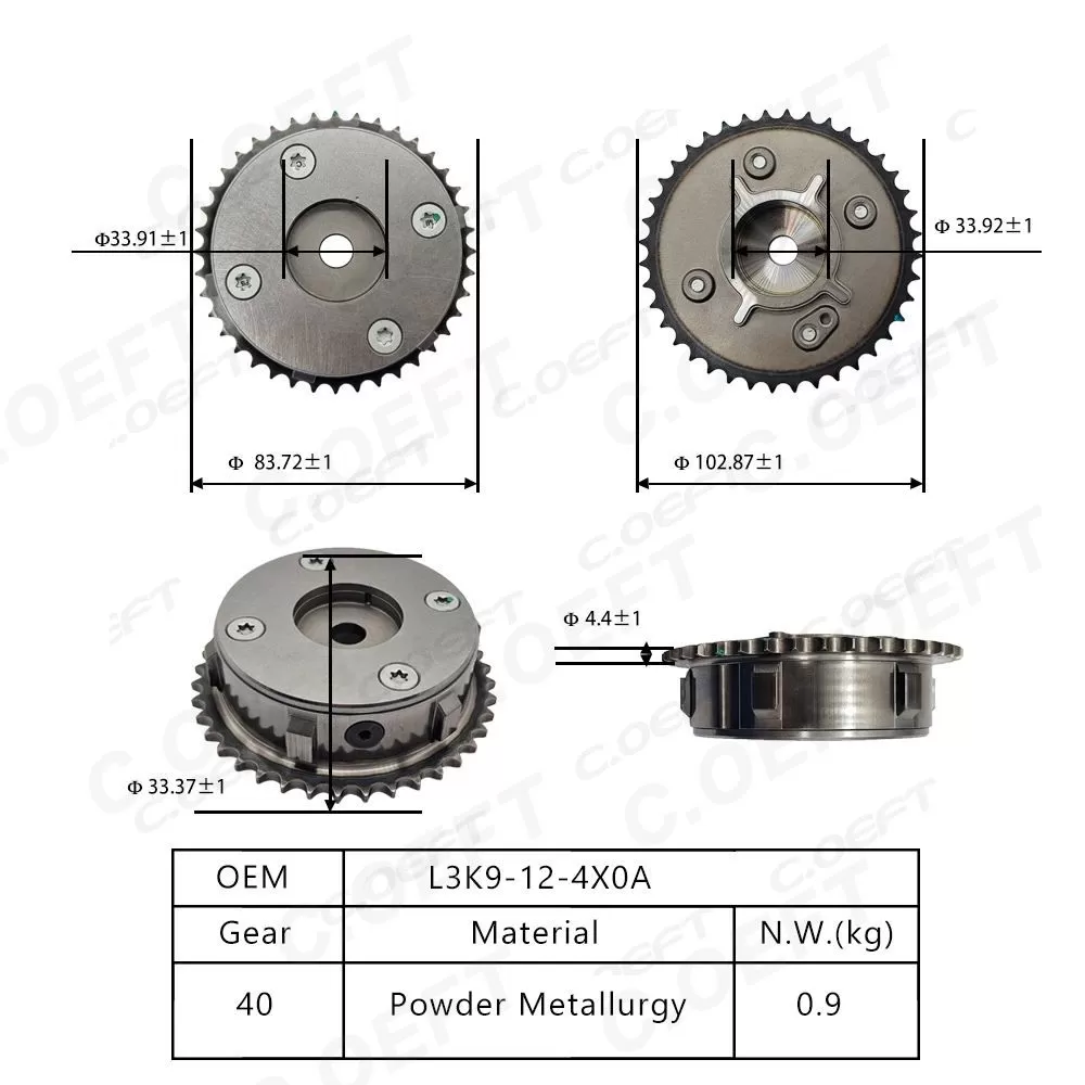 For Mazda Timing Gear L3K9-12-4X0A