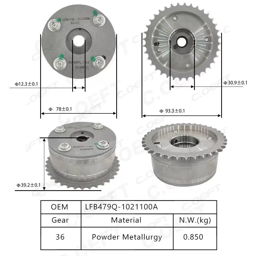 New Auto Parts Cam Gear Pulley Engine Timing Camshaft Sprocket LFB479Q-1021100A for Lifan Plane X601.8