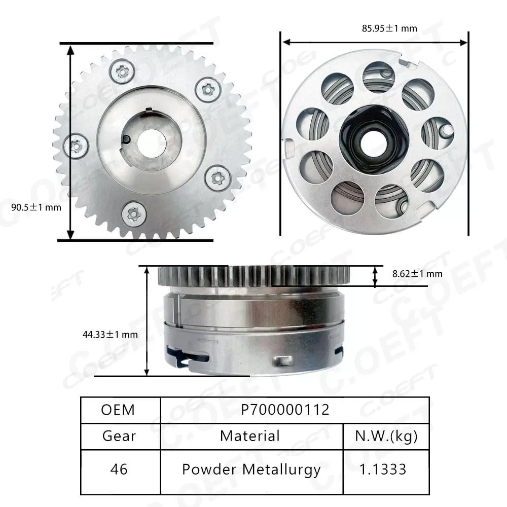 New Factory Wholesale VVT Timing Gear Camshaft Adjuster P700000112 for Borgward BX7 (Intake)