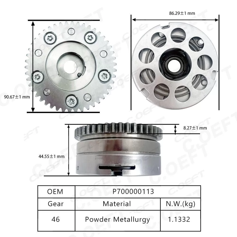 New High Quality VVT Timing Gear Camshaft Adjuster P700000113 for Borgward BX7 (Exhaust)
