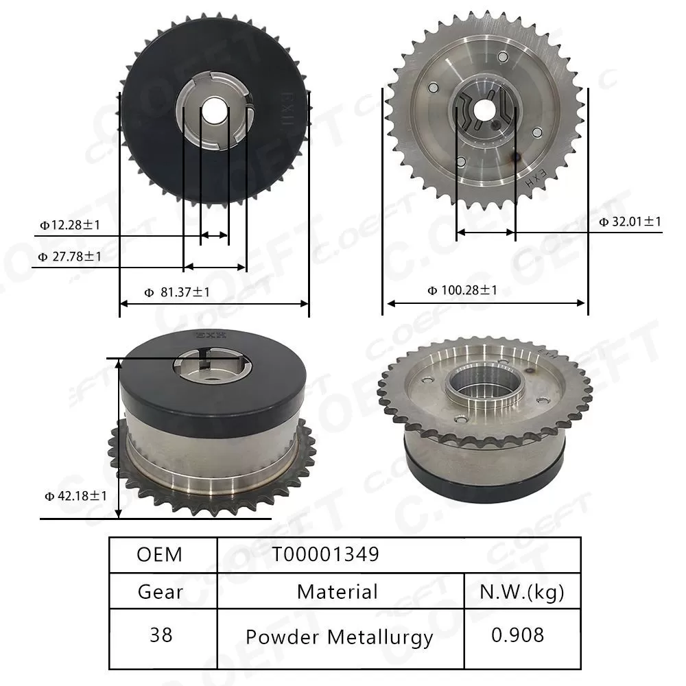 New Auto Parts Cam Gear Pulley Engine Timing Camshaft Sprocket T00001349 for BAIC A156T1