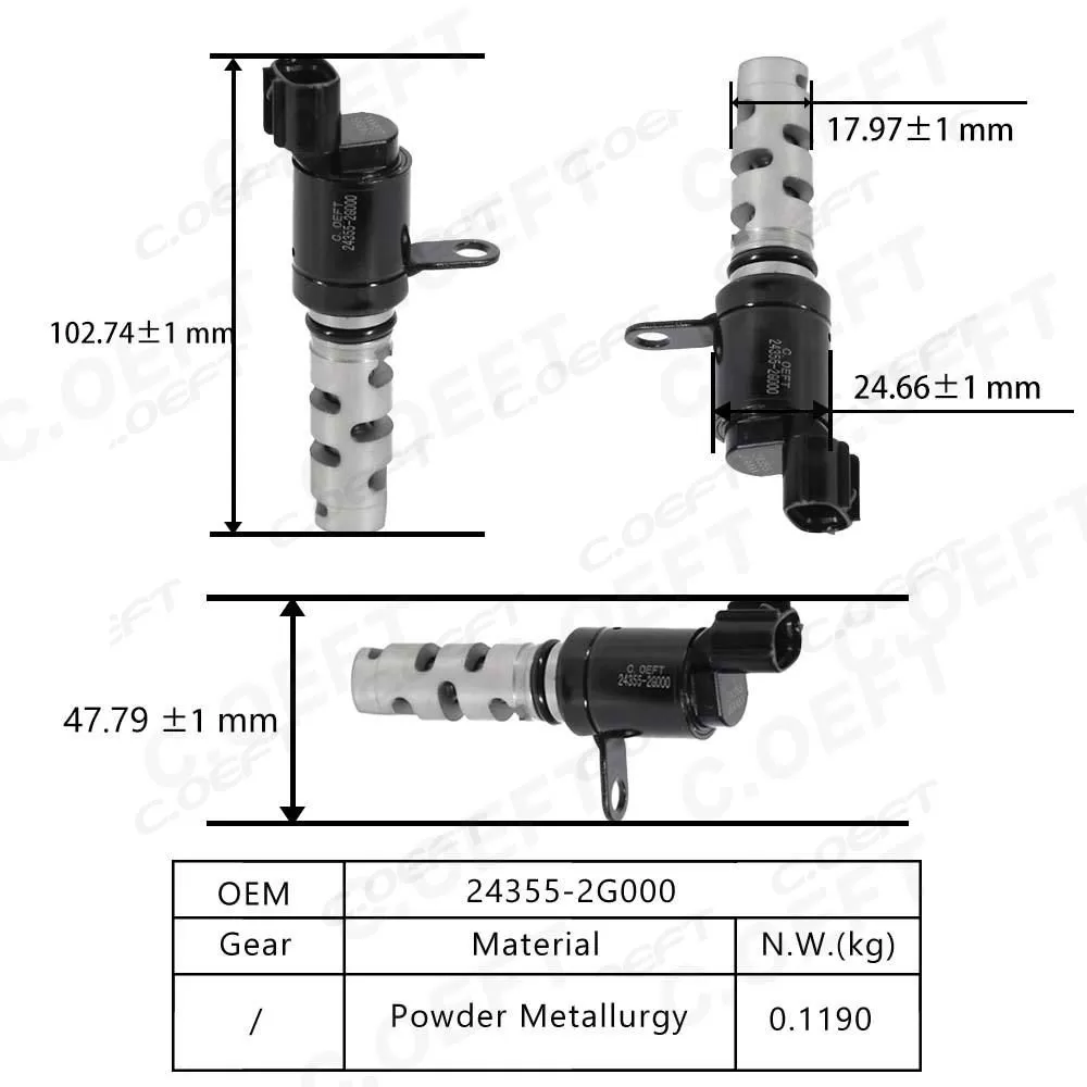 For Hyundai New High Quality Engine Timing Oil Control Valve Camshaft Adjuster Control Valve 24355-2G000