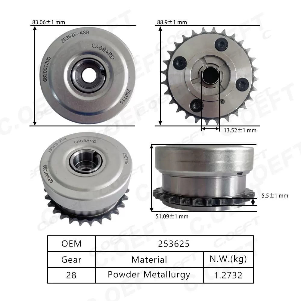 New Factory Wholesale Timing Gear VVT Timing Gear 253625 for Maserati