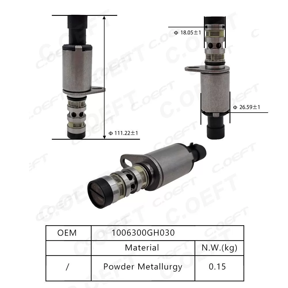 New Factory Wholesale Oil Control Variable Valve Engine Timing Oil Control Valve 1006300GH030 for Jianghuai