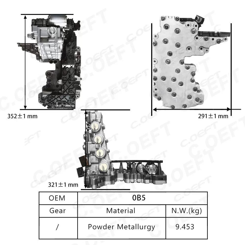 Refabricated Factory Wholesale Transmission Valve Body 0B5 for Volkswagen Audi