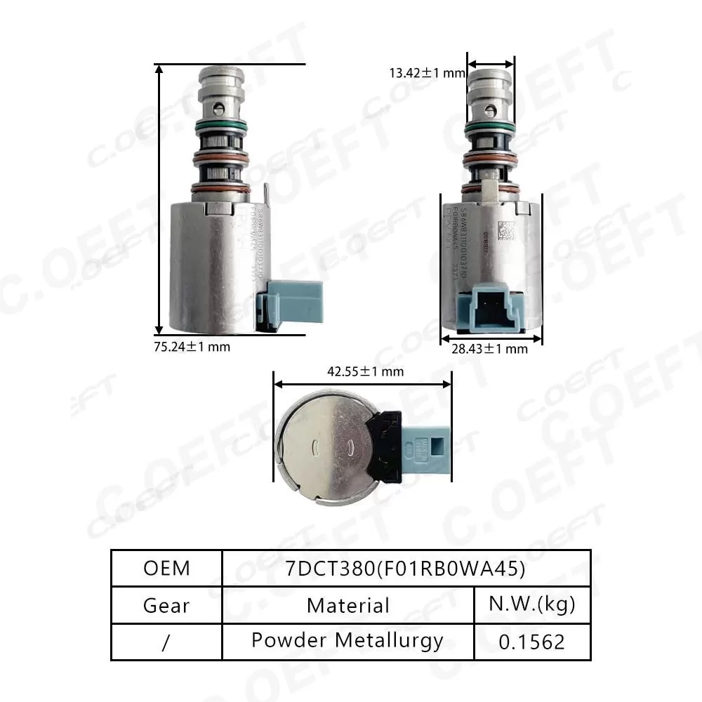 Wholesale Refabricated Factory Transmission Solenoid Valve F01RB0WA45 Gear Boxes for Geely Xingyue 7DCT380