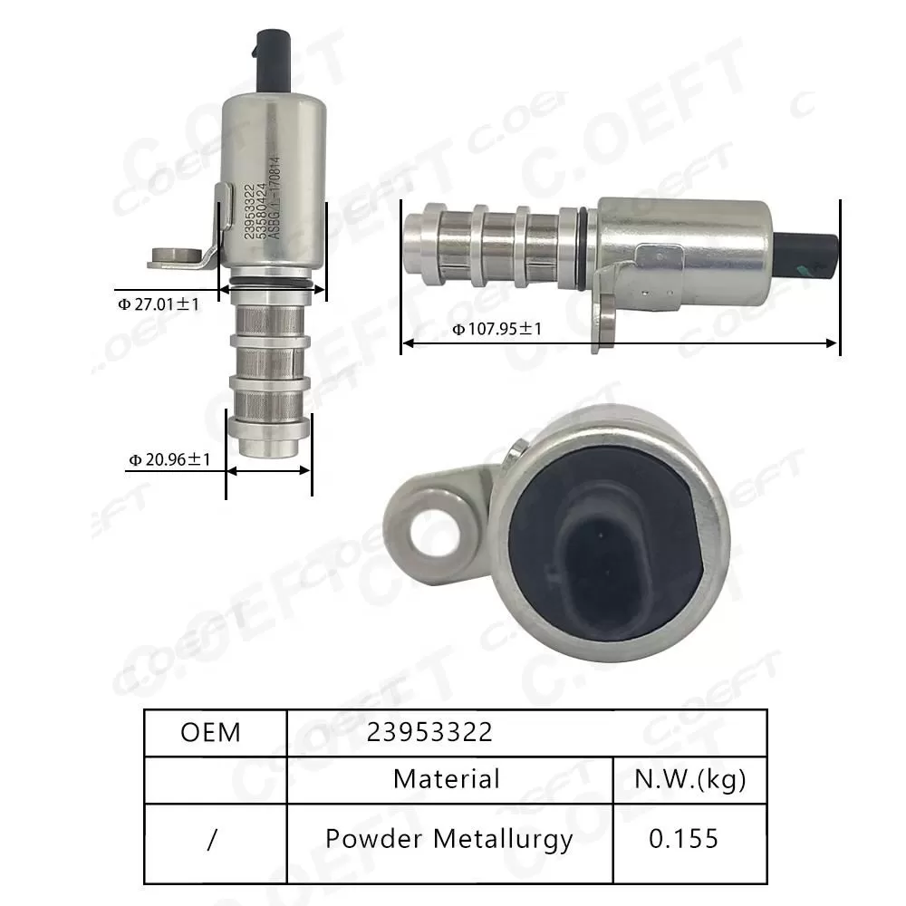 New Auto Parts Oil Control Variable Valve Solenoid Valve 23953322 for Wuling B15 Hongguang V Rongguang V1.5