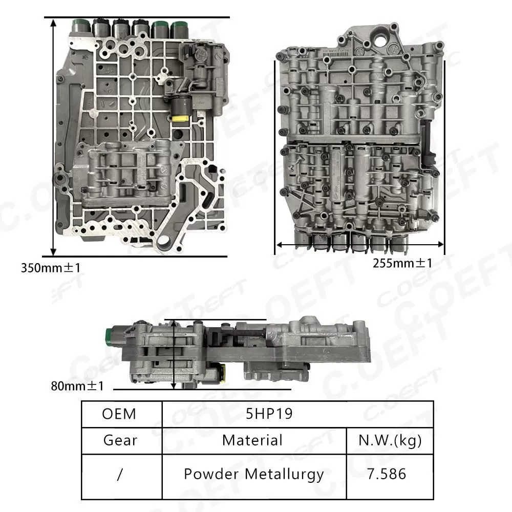Refabricated High Quality Transmission Valve Body Assembly 5HP19 for BMW Volkswagen Audi