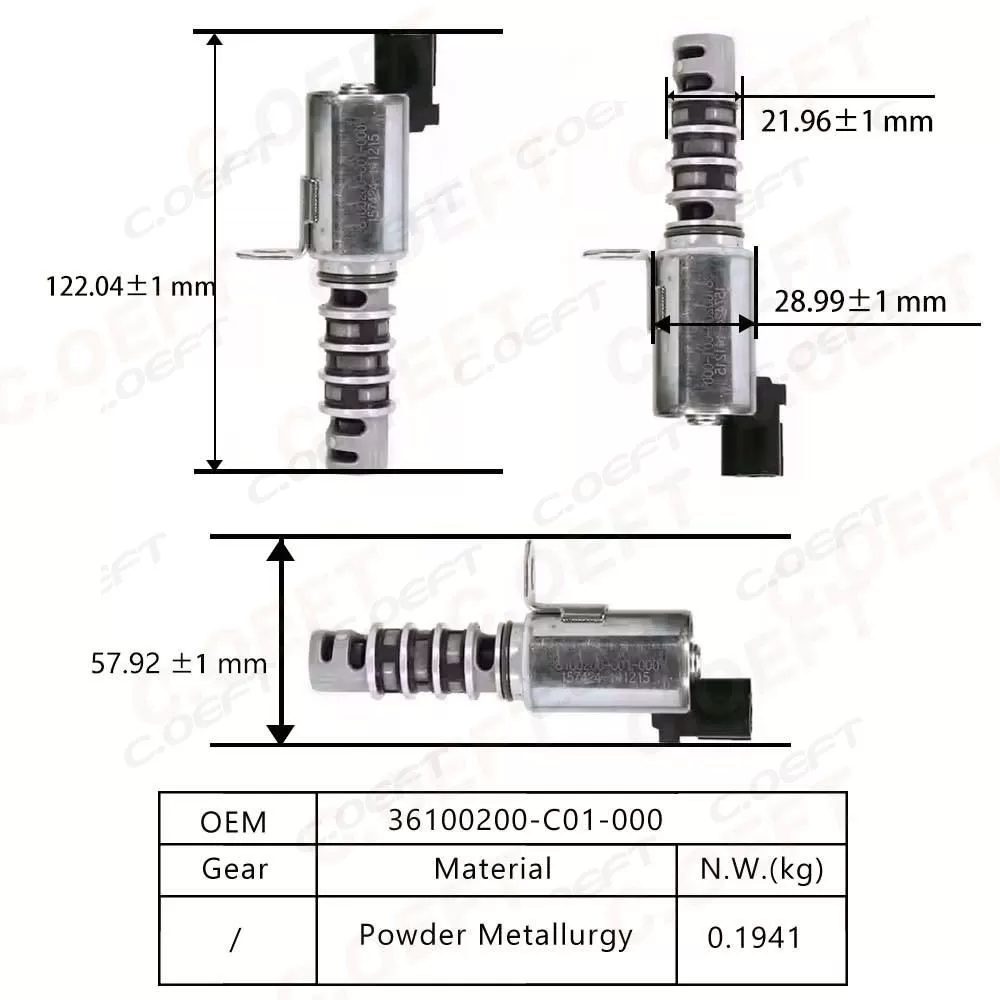 For Beiqi Weiwang Engine Oil Control Variable Valve Timing VVT Solenoid Oil Control Valve 36100200-C01-000