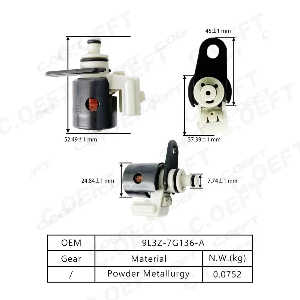 High Quality 9L3Z-7G136-A Transmission Solenoid Valve for Ford 4R75W Gear Boxes Refabricated